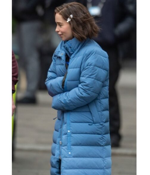 Secret Invasion Emilia Clarke Blue Coat - Image 5