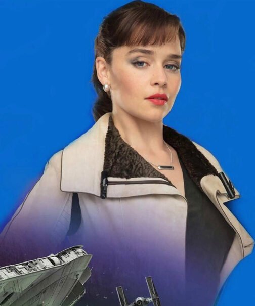 Emilia Clarke Solo A Star Wars Story Shearling Jacket - Image 9