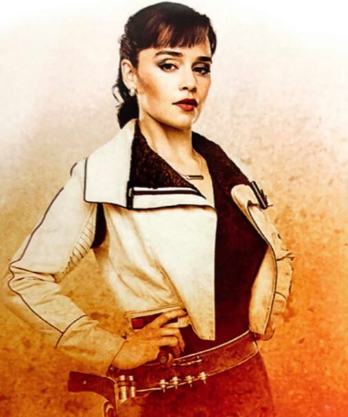 Emilia Clarke Solo A Star Wars Story Shearling Jacket - Image 10