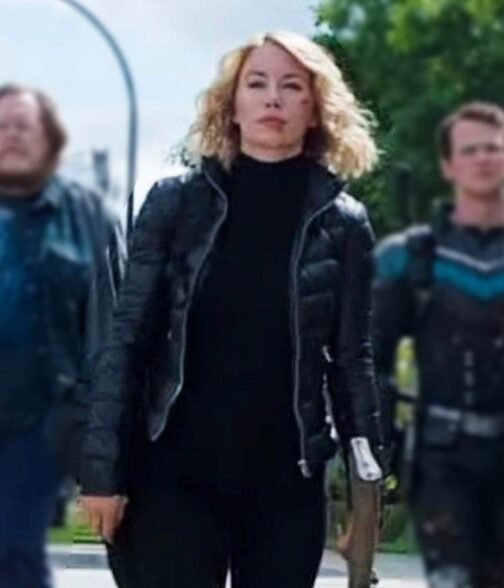 Jennifer Holland The Peacemaker Puffer Black Jacket