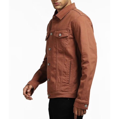 Emily in Paris Lucas Bravo Denim Brown Jacket - Image 5
