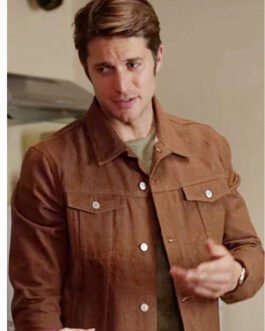 Emily in Paris Lucas Bravo Denim Brown Jacket