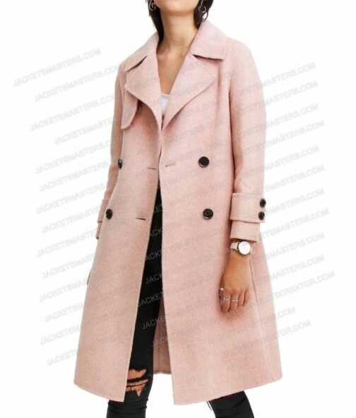 Emma Roberts About Fate Pink Coat - Image 4