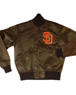 San Diego Padres Emma Stone Bomber Brown Jacket