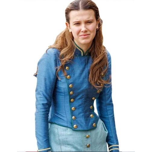 Millie Bobby Brown Enola Holmes 2 Military Jacket - Image 7