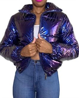 Boo Bitch Lana Condor Purple Puffer Jacket
