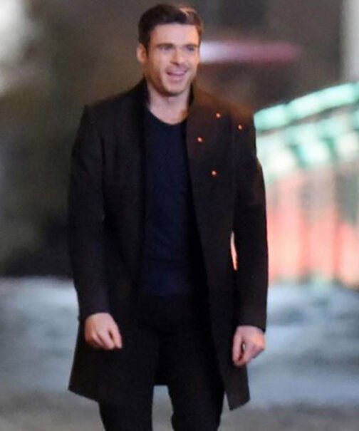 Richard Madden Eternals Black Coat - Image 3