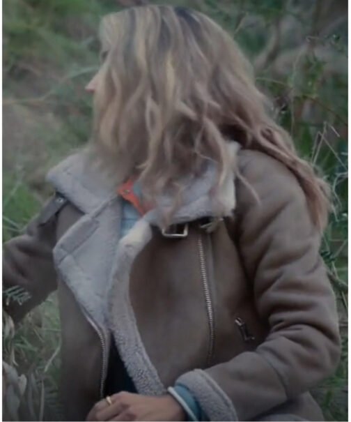 La Brea Natalie Zea Shearling Suede Jacket - Image 6