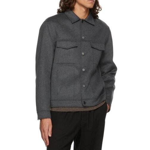 Evil Mike Colter Gray Trucker Jacket - Image 4