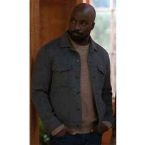 Evil Mike Colter Gray Trucker Jacket - Image 2