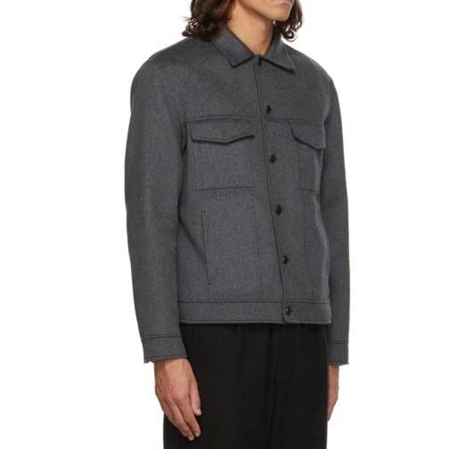 Evil Mike Colter Gray Trucker Jacket - Image 5