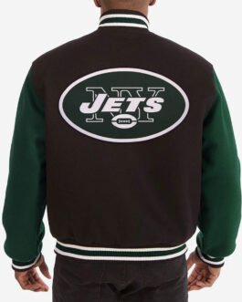 NY Jets Varsity Green and Black Wool Jacket