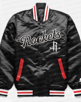 Houston Rockets Exclusive Black Satin Jacket