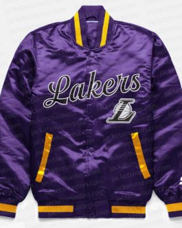 LA Lakers Exclusive Purple Satin Jacket