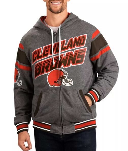 Gray Cleveland Browns Extreme Hoodie
