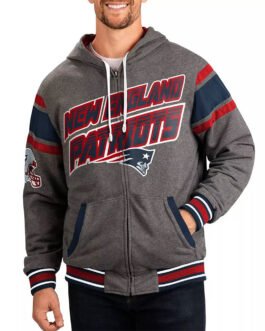 Gray New England Patriots Extreme Hoodie