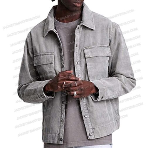 Richard Harmon Fakes Corduroy Gray Jacket - Image 3