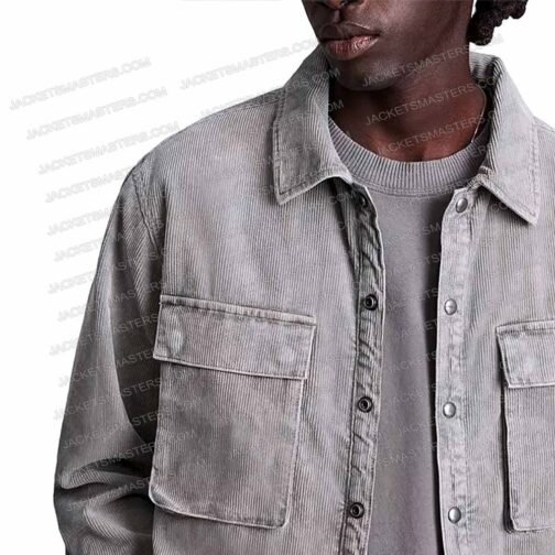 Richard Harmon Fakes Corduroy Gray Jacket - Image 6