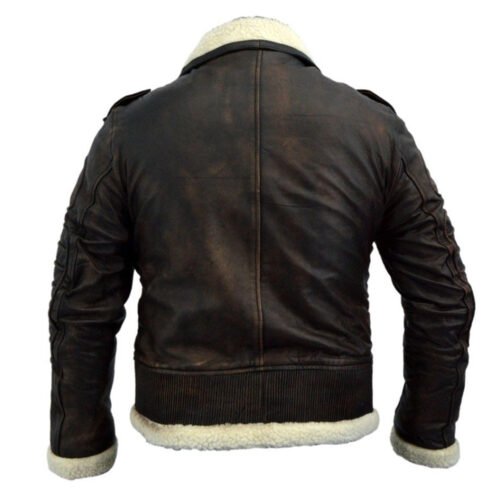 Fallout 4 Bomber Shearling Leather Jacket - Image 3