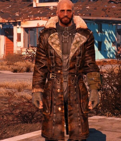 Elder Maxson Fallout 4 Leather Coat - Image 11