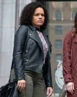 Family Law Genelle Williams Black Leather Jacket