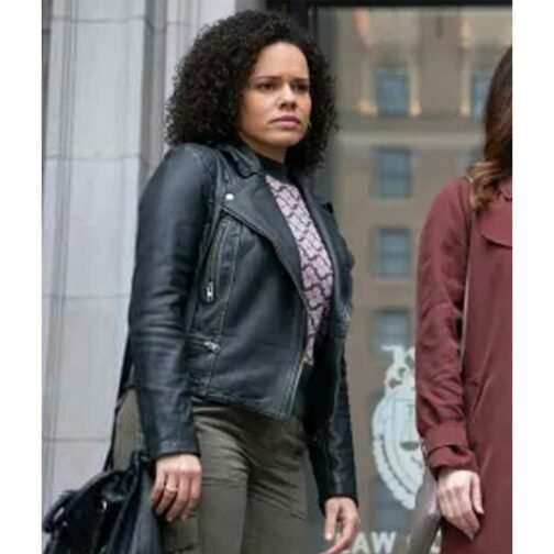 Family Law Genelle Williams Black Leather Jacket - Image 2