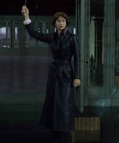Tina Goldstein Fantastic Beasts The Crimes of Grindelwald Leather Coat - Image 4