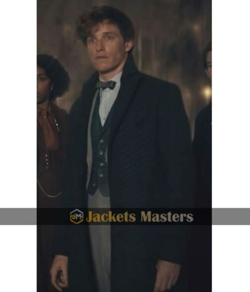 Eddie Redmayne Fantastic Beasts The Secrets of Dumbledore Blue Wool Coat - Image 8