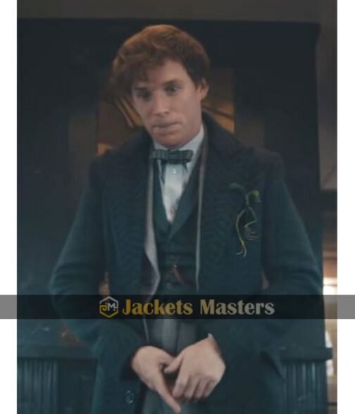Eddie Redmayne Fantastic Beasts The Secrets of Dumbledore Blue Wool Coat - Image 4