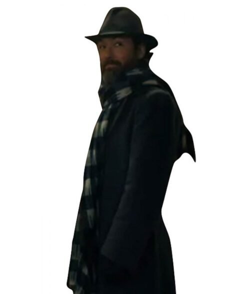 Jude Law Fantastic Beasts The Secrets of Dumbledore Grey Wool Coat - Image 7