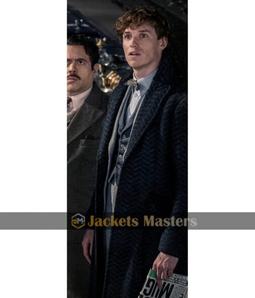 Eddie Redmayne Fantastic Beasts The Secrets of Dumbledore Blue Wool Coat