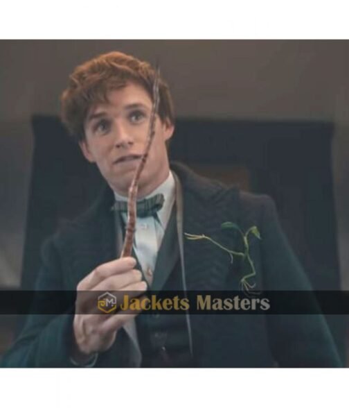 Eddie Redmayne Fantastic Beasts The Secrets of Dumbledore Blue Wool Coat - Image 5