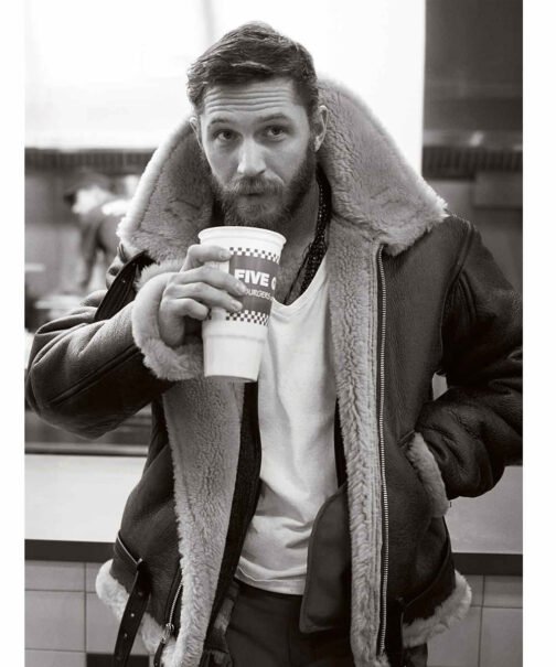 Tom Hardy Dunkirk Shearling Jacket - Image 6
