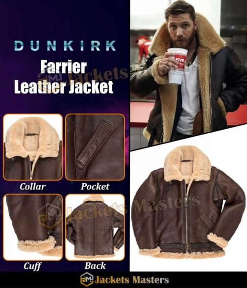 Tom Hardy Dunkirk Shearling Jacket - Image 7