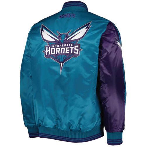 Fast Break Charlotte Hornets Purple/Teal Jacket - Image 2