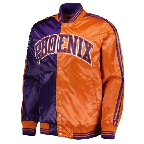 Purple/Orange Phoenix Suns Fast Break Satin Jacket