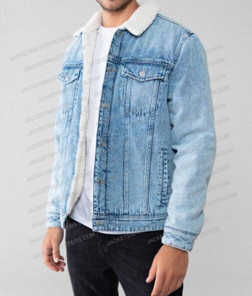 Fate The Winx Saga S02 Danny Griffin Denim Shearling Jacket - Image 5