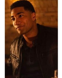 FBI International Carter Redwood Black Leather Jacket