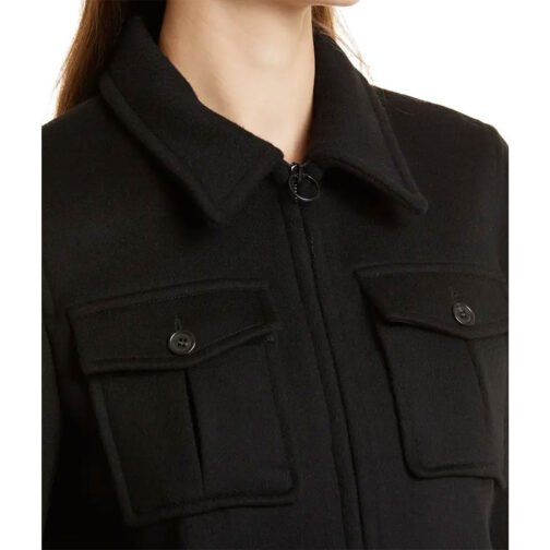 Alexa Davalos FBI Most Wanted Black Wool Jacket - Image 6