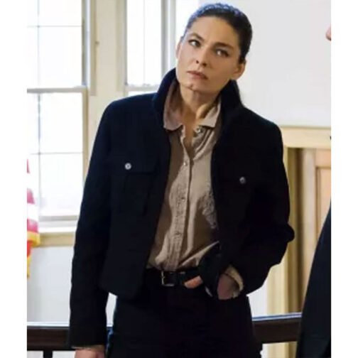 Alexa Davalos FBI Most Wanted Black Wool Jacket - Image 2