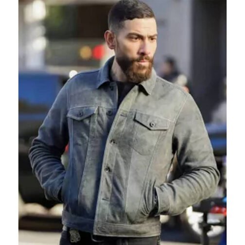 FBI Zeeko Zaki Gray Suede Leather Jacket - Image 2