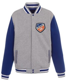FC Cincinnati Gray and Blue Varsity Wool Jacket