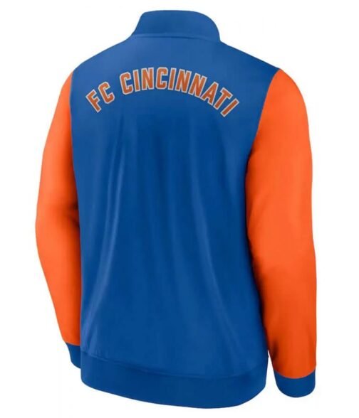FC Cincinnati Orange and Blue Varsity Jacket - Image 2