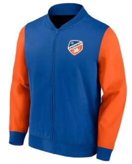 FC Cincinnati Orange and Blue Varsity Jacket