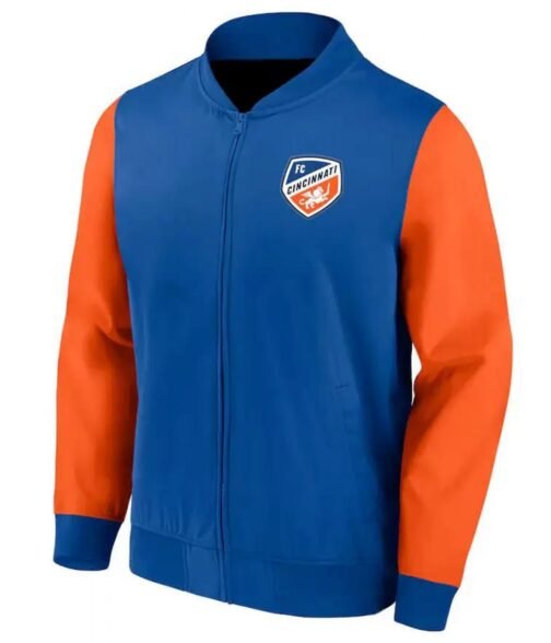 FC Cincinnati Orange and Blue Varsity Jacket
