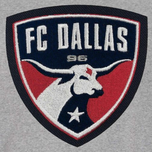 FC Dallas Navy and Gray Varsity Wool Jacket - Image 3