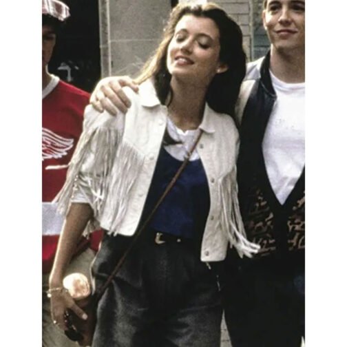 Ferris Bueller’s Day Off Mia Sara Leather Jacket - Image 4