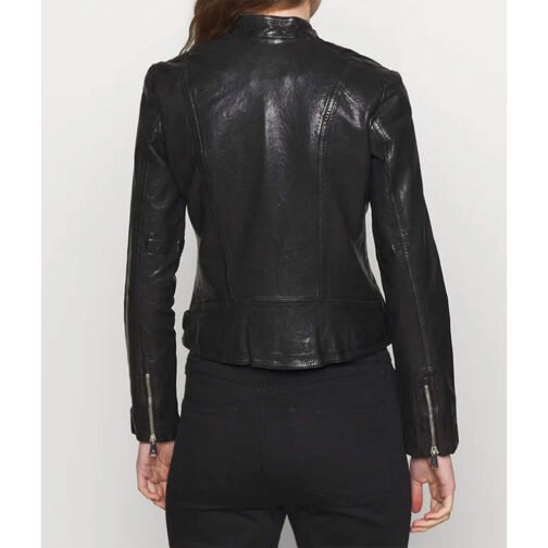 Women’s Feyoshi Leather Motorcycle Jacket - Image 5