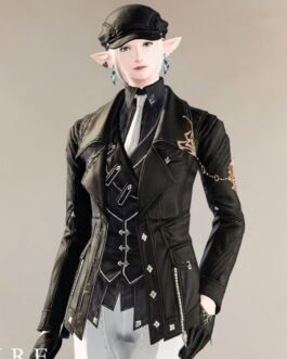 FFXIV Appointed Attire Set Black Leather Jacket