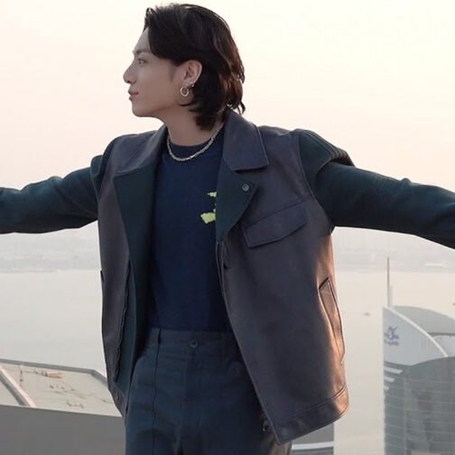 Jung Kook FIFA World Cup BTS Leather Jacket - Image 3
